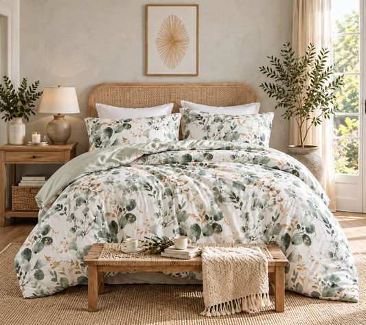 Eucalyptus Garden Botanical Four-Piece Bedding Set
