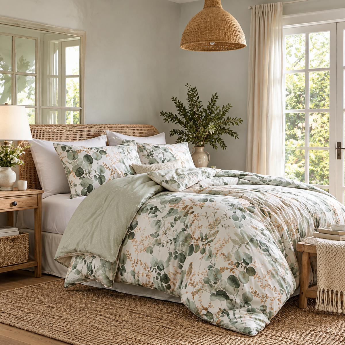 Eucalyptus Garden Botanical Four-Piece Bedding Set